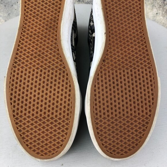 Vans Unisex Size 5.5M 7W Sk8-Hi Slim Italian Weave Aztec Grey Black Sneakers - Picture 11 of 14